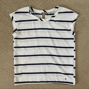 Abercrombie & Fitch Striped Navy & White Blouse